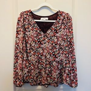 LOFT Peplum Floral Top